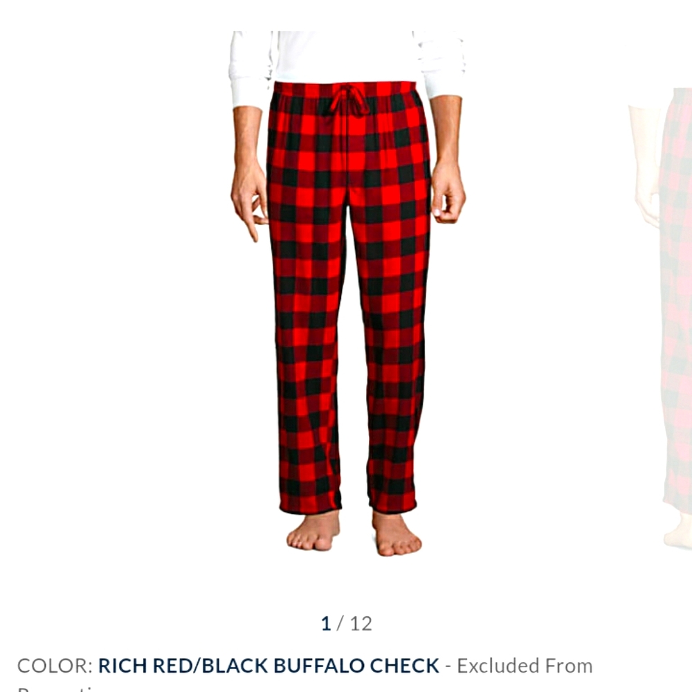 NWT Mens Flannel PJ Pants